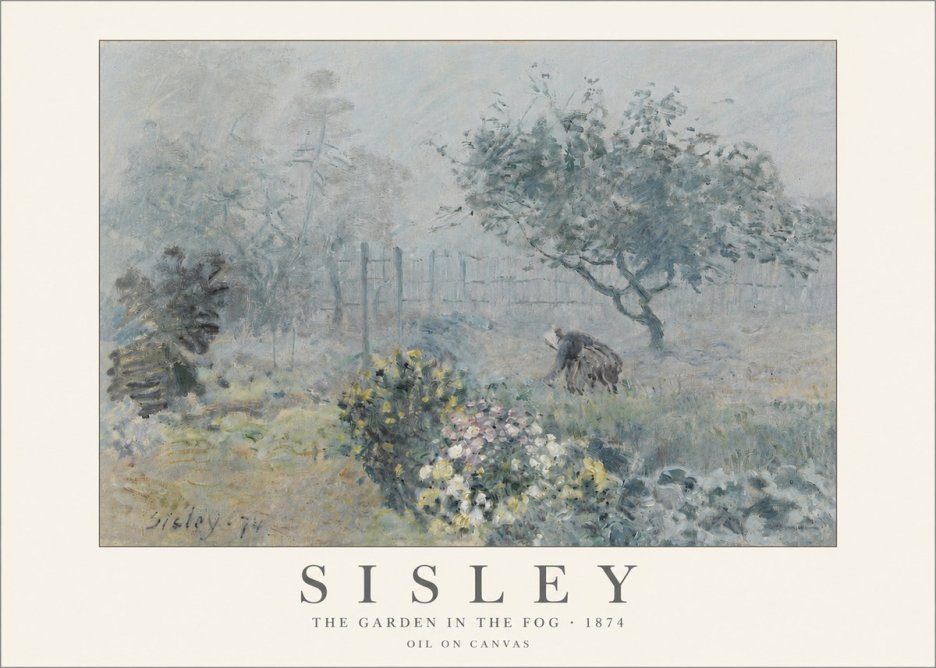 Sisley The Garden in the Fog No6 - Affiche