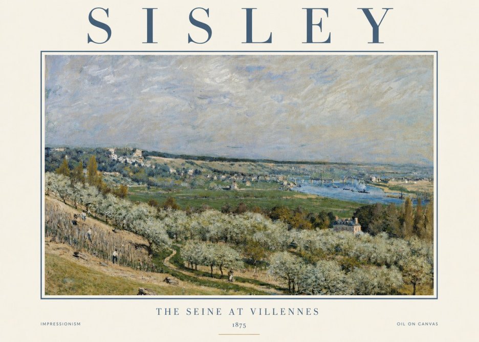 Sisley The Seine at Villennes No3 - Affiche