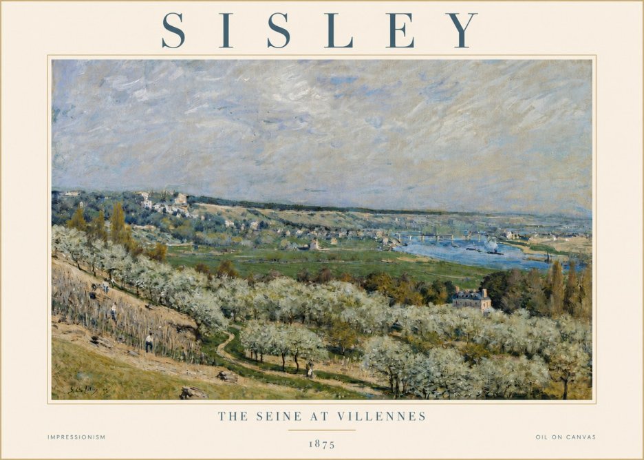 Sisley The Seine at Villennes No4 - Affiche