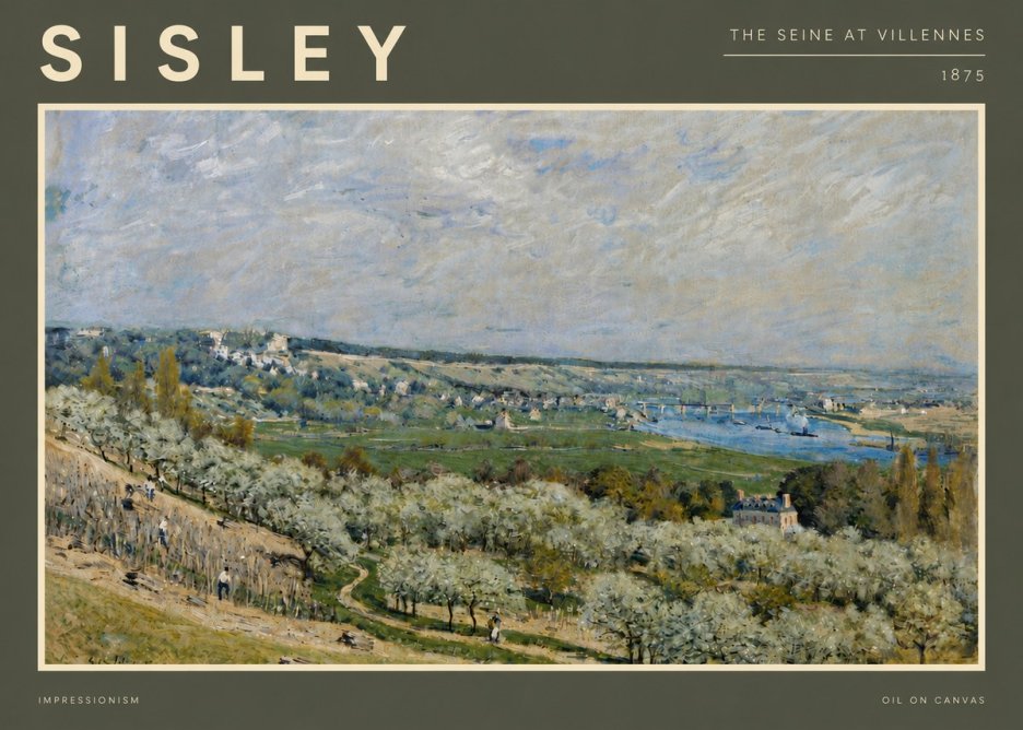 Sisley The Seine at Villennes No5 - Affiche