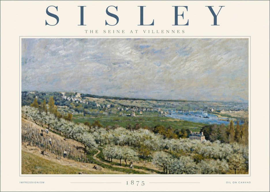 Sisley The Seine at Villennes No6 - Affiche