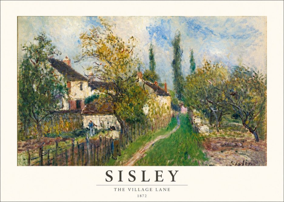 Sisley The Village Lane No3 - Affiche