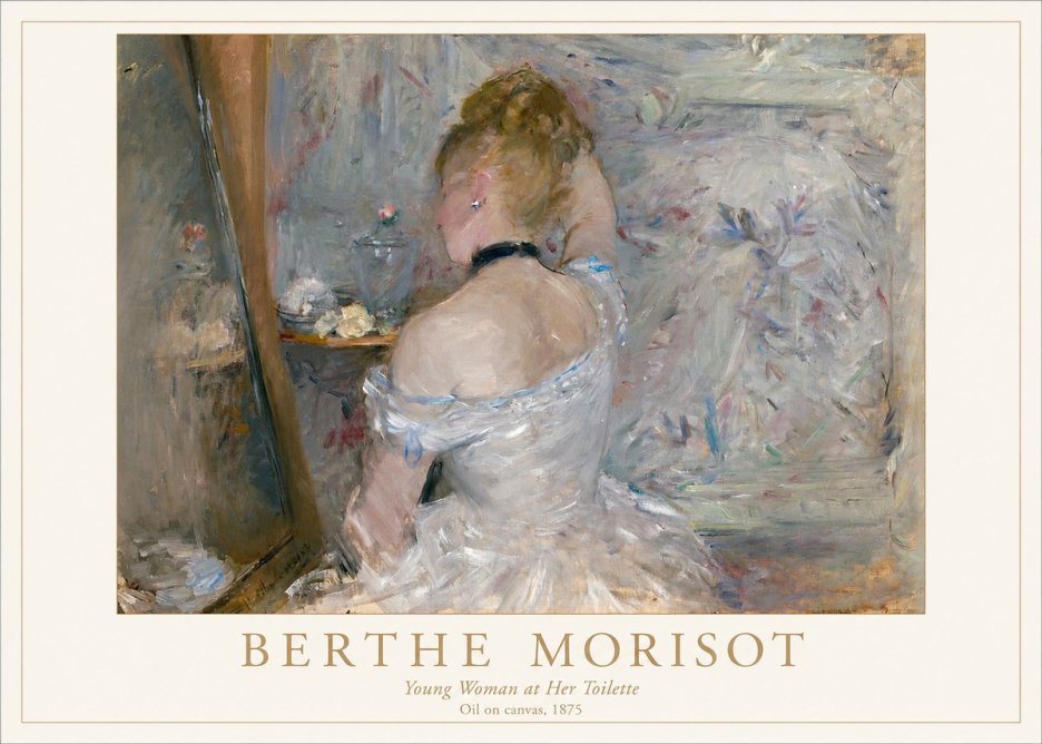 Berthe Morisot Young Woman at Her Toilette No1 - Affiche