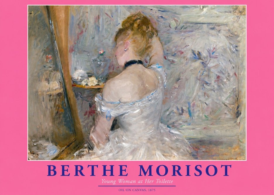 Berthe Morisot Young Woman at Her Toilette No3 - Affiche