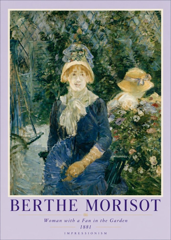Berthe Morisot Young Woman with a Fan II No6 - Affiche