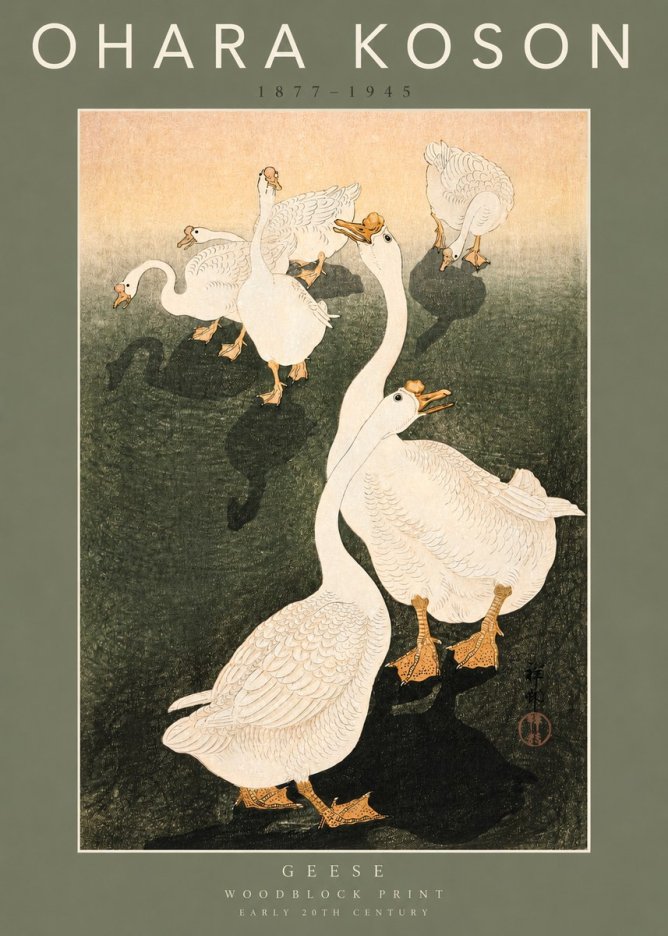 Ohara Koson Geese No2 - Affiche