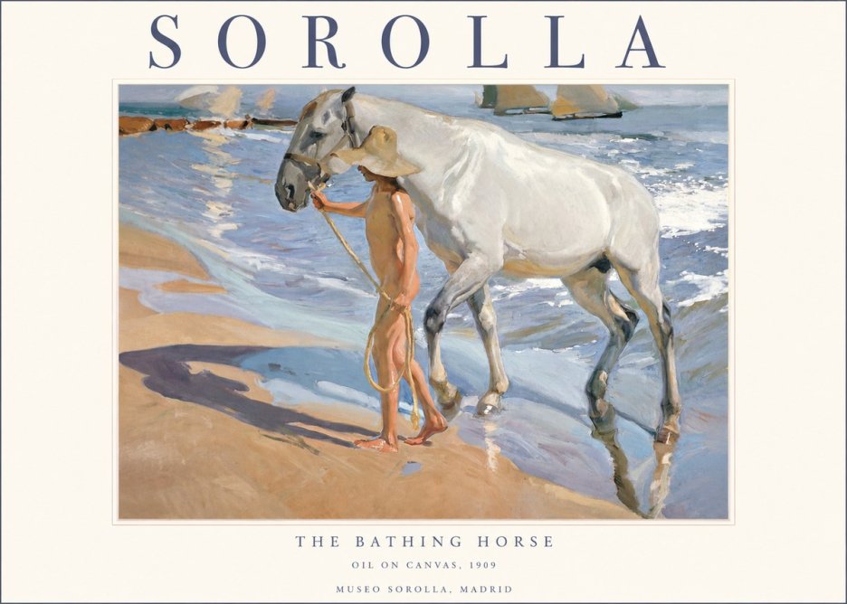 Sorolla The Bathing Horse No1 - Affiche