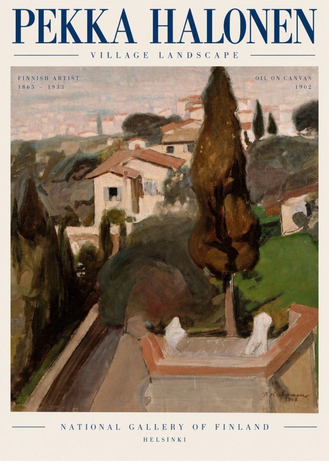Pekka Halonen Village Landscape No6 - Affiche
