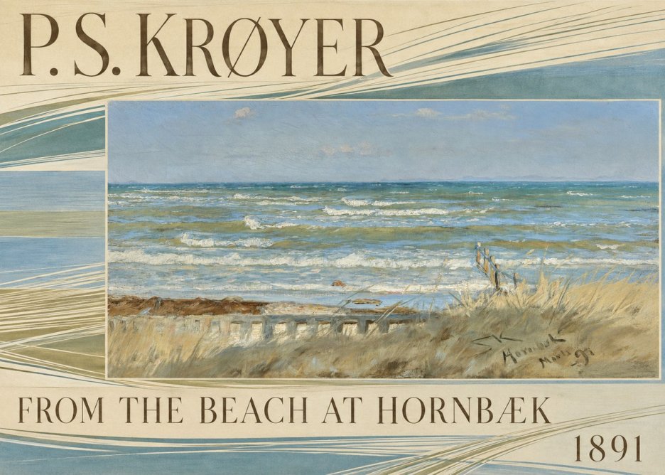 P.S. Krøyer From the Beach at Hornbæk · 1891 No6 - Affiche