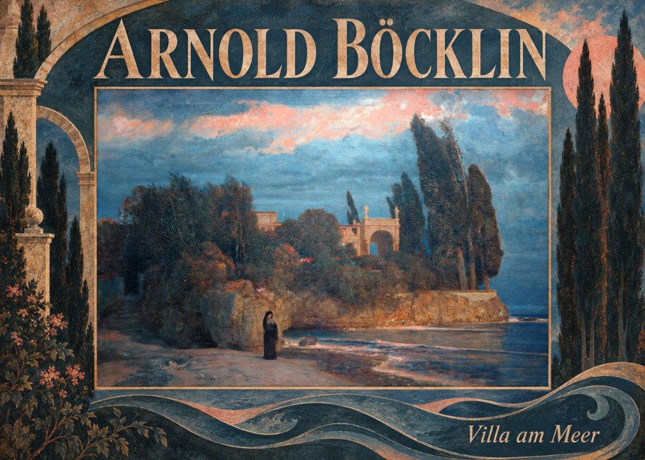 Arnold Böcklin Villa Am Meer No5 - Affiche