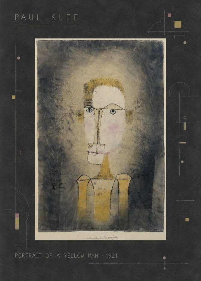 Paul Klee Portrait of a Yellow Man No2 - Affiche