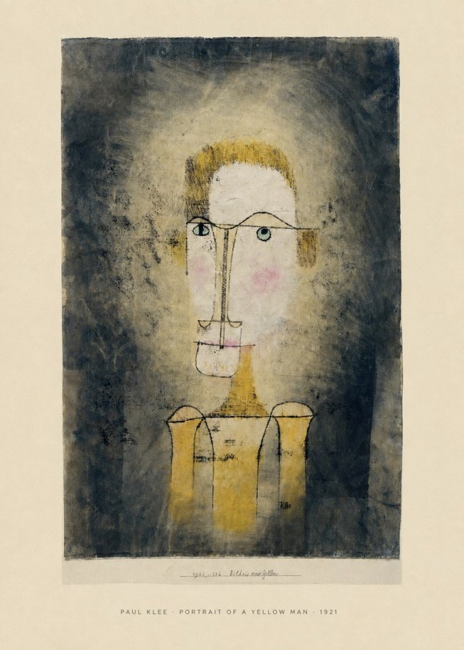 Paul Klee Portrait of a Yellow Man No6 - Affiche
