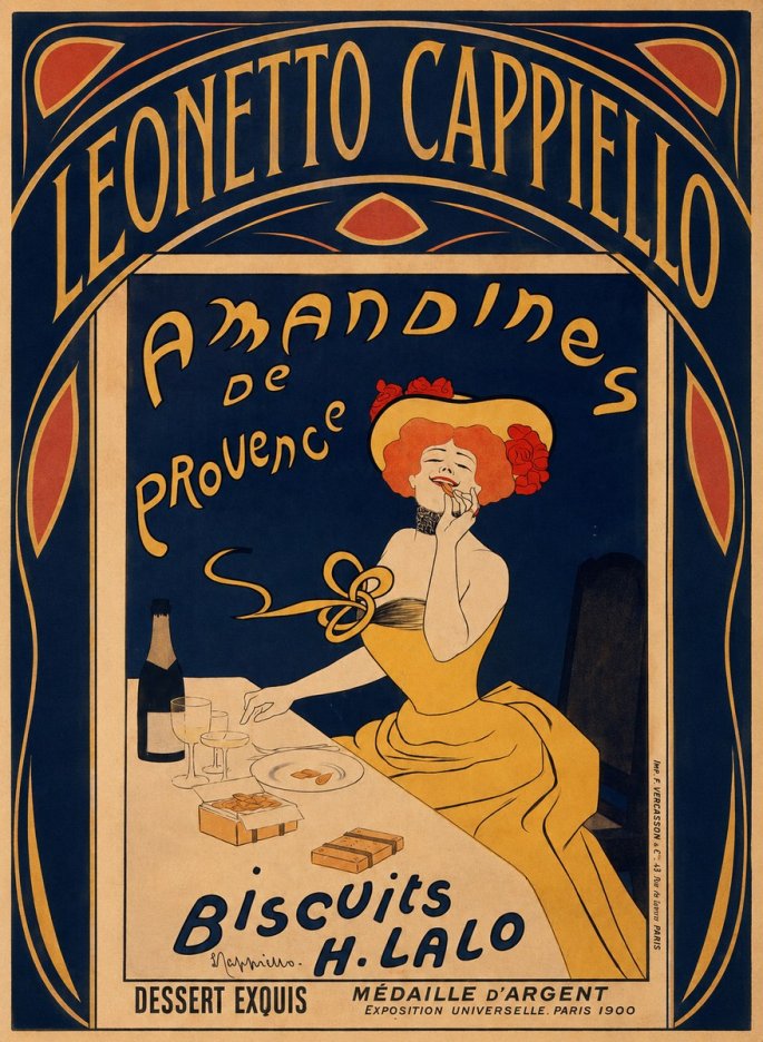 Leonetto Cappiello Amandines De Provence Biscuits H. Lalo I No3 - Affiche