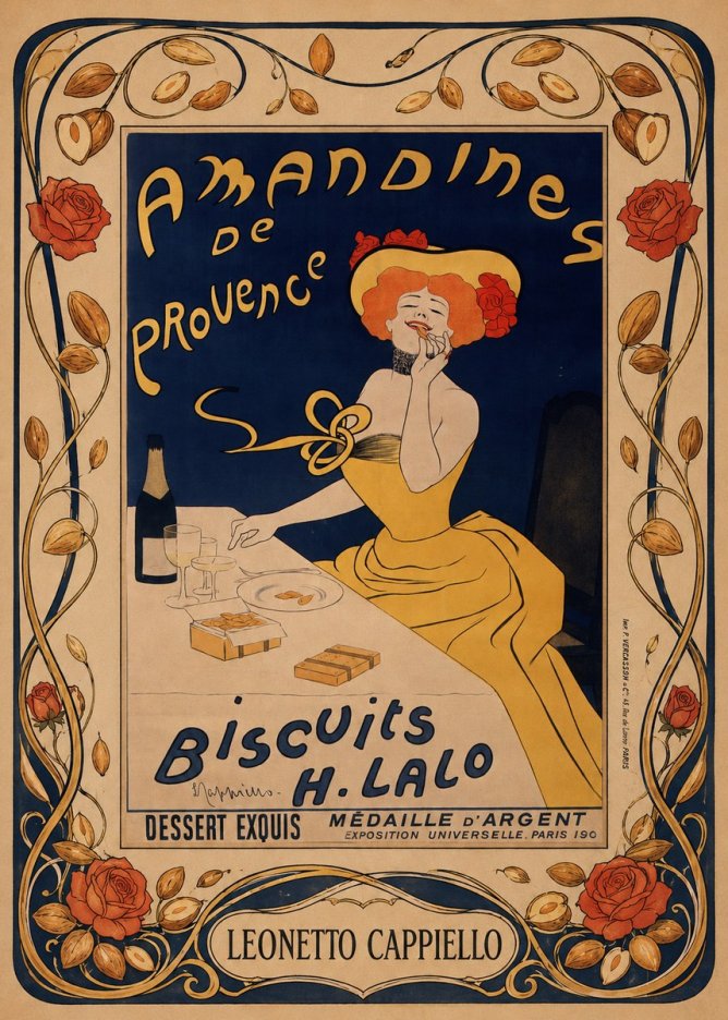 Leonetto Cappiello Amandines De Provence Biscuits H. Lalo I No5 - Affiche