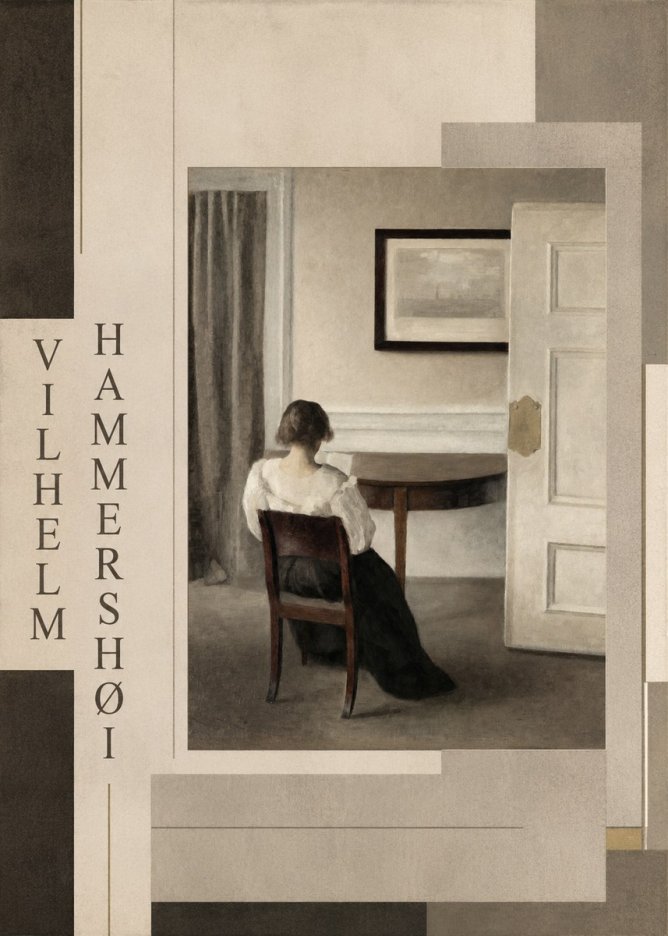 Vilhelm Hammershøi Interior with a Woman, Strandgade 30 No4 - Affiche