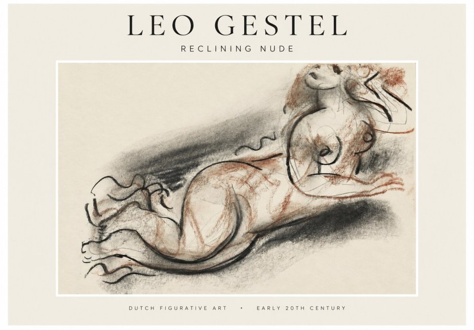 Leo Gestel Reclining Nude No1 - Affiche