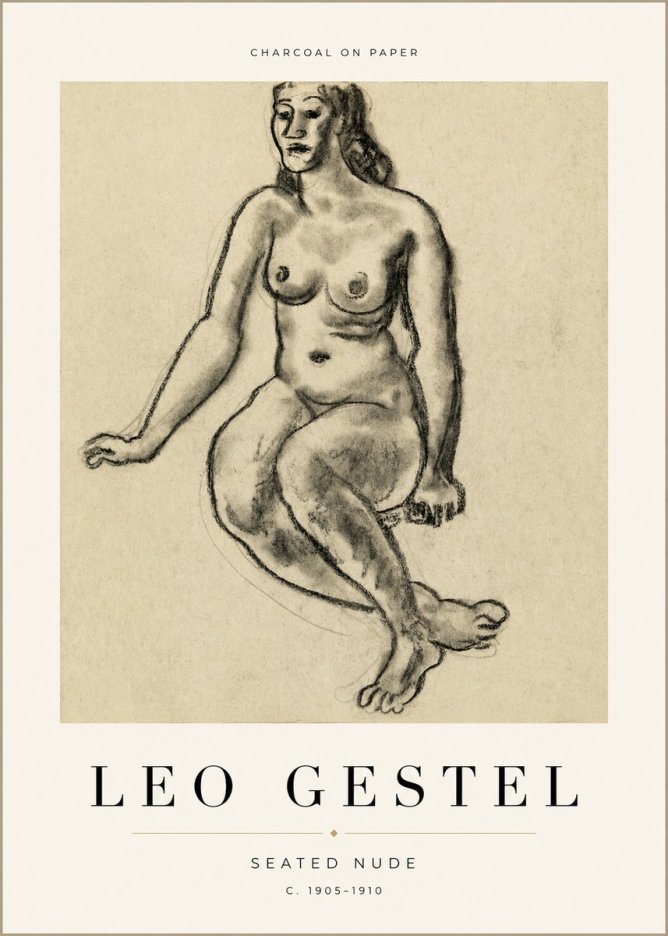 Leo Gestel Seated Nude No1 - Affiche