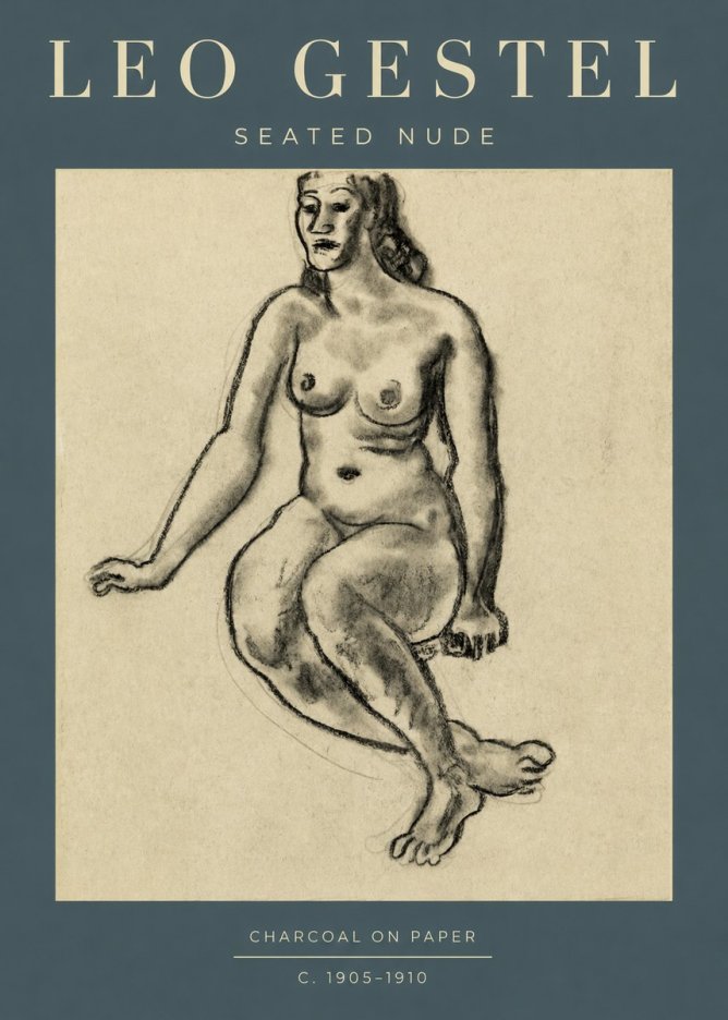 Leo Gestel Seated Nude No2 - Affiche