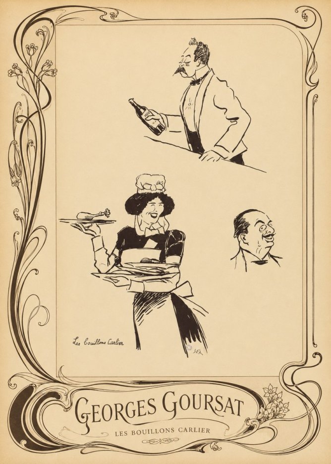 Georges Goursat Les Bouillons Carlier I No5 - Affiche