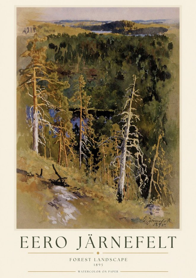 Eero Järnefelt Forest Landscape II No1 - Affiche