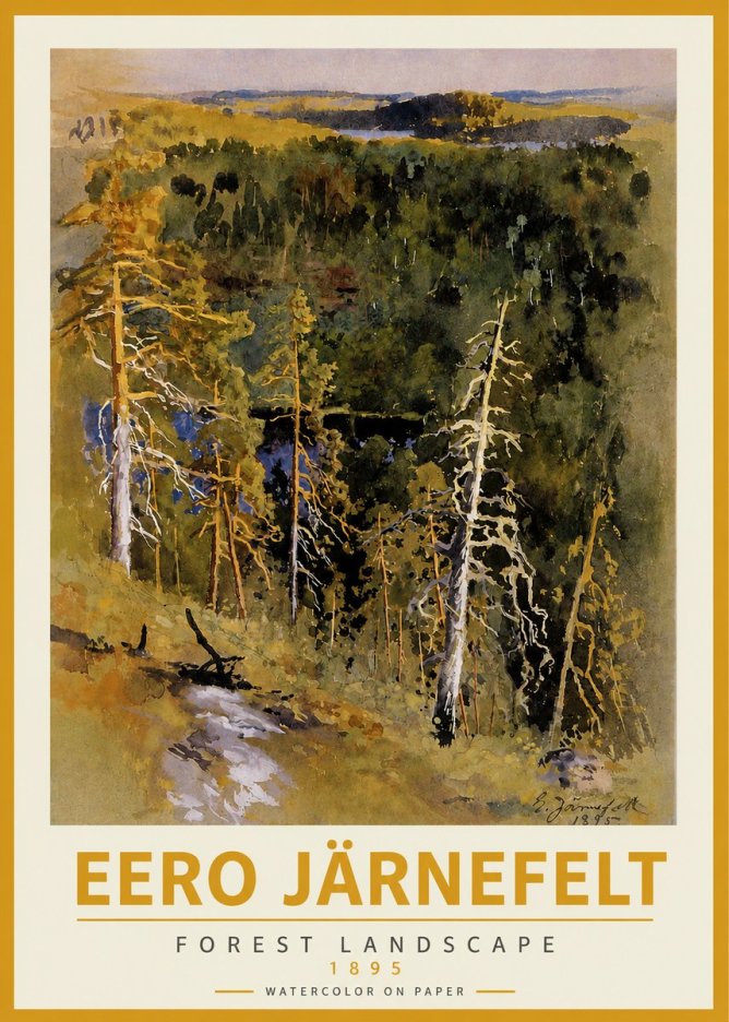 Eero Järnefelt Forest Landscape II No3 - Affiche
