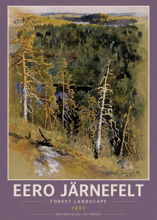 Eero Järnefelt Forest Landscape II No4 - Affiche