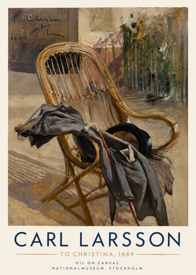 Carl Larsson To Christina, from C. Larsson, 1889 No6 - Affiche