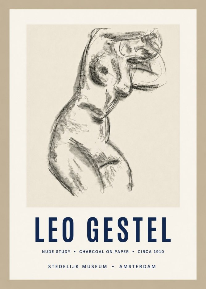 Leo Gestel Study of a Female Nude No3 - Affiche