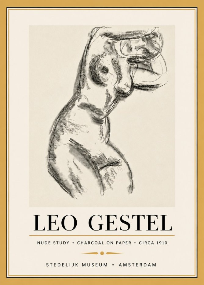 Leo Gestel Study of a Female Nude No5 - Affiche