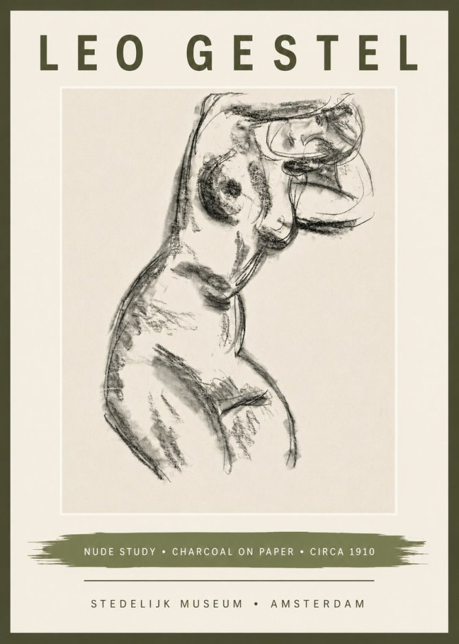 Leo Gestel Study of a Female Nude No6 - Affiche