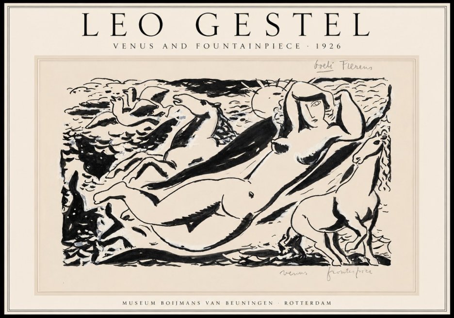 Leo Gestel Venus and Fountainpiece No1 - Affiche