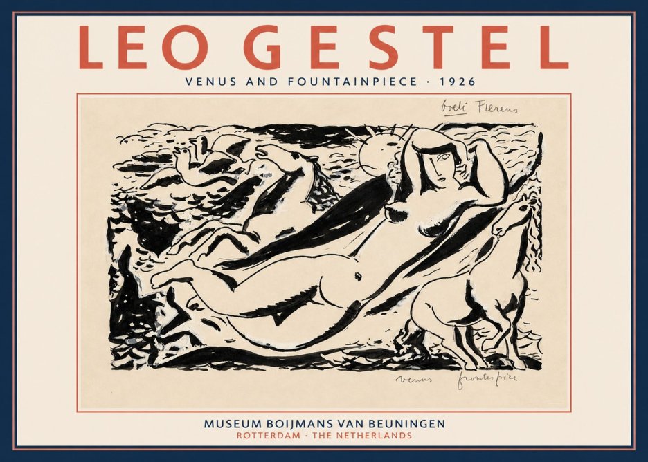 Leo Gestel Venus and Fountainpiece No2 - Affiche