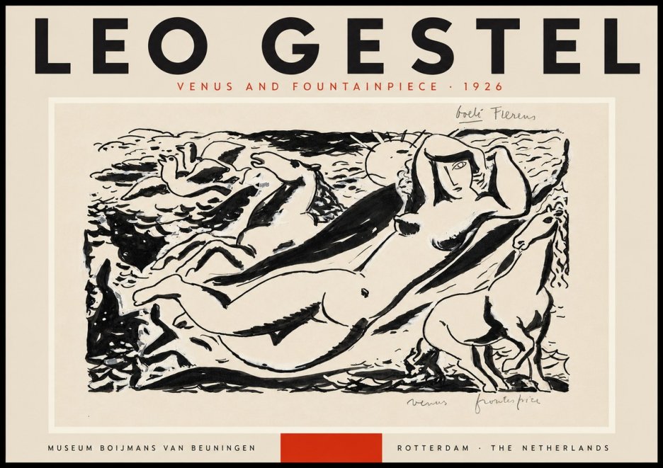 Leo Gestel Venus and Fountainpiece No3 - Affiche