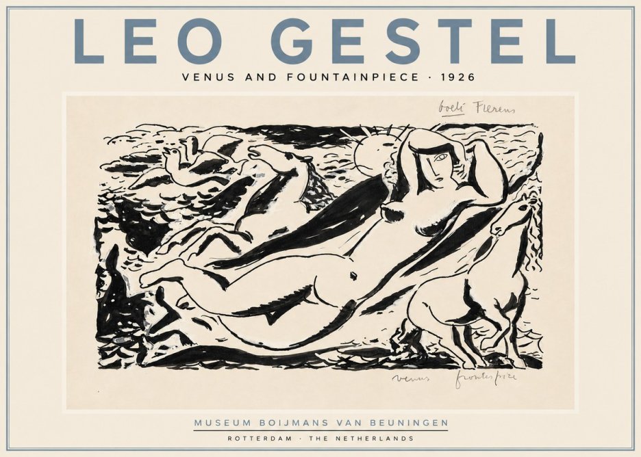 Leo Gestel Venus and Fountainpiece No5 - Affiche