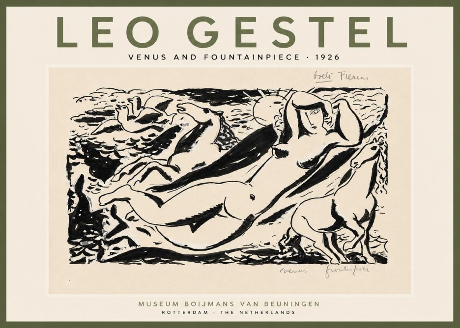 Leo Gestel Venus and Fountainpiece No6 - Affiche