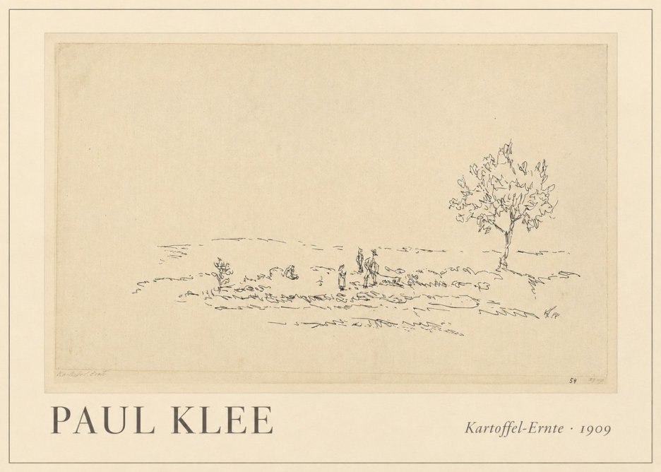 Paul Klee Kartoffel-ernte No1 - Affiche