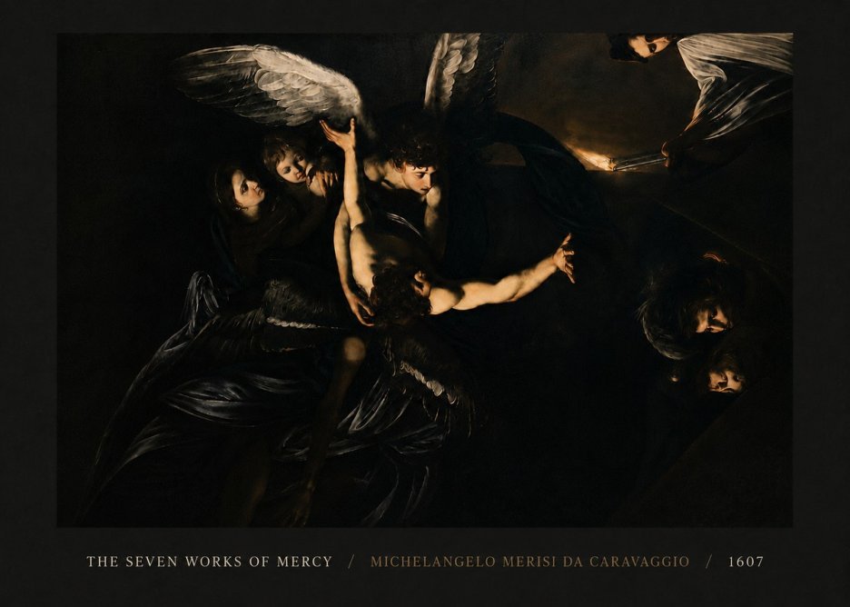 Michelangelo Merisi da Caravaggio The Seven Works of Mercy II No4 - Affiche