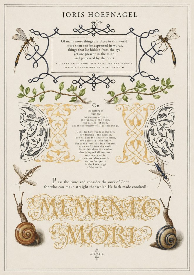 Joris Hoefnagel Memento Mori No1 - Affiche