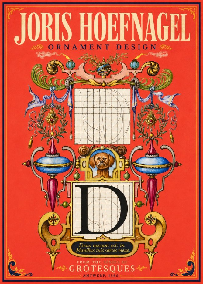 Joris Hoefnagel Illuminated Initial 'D' No6 - Affiche