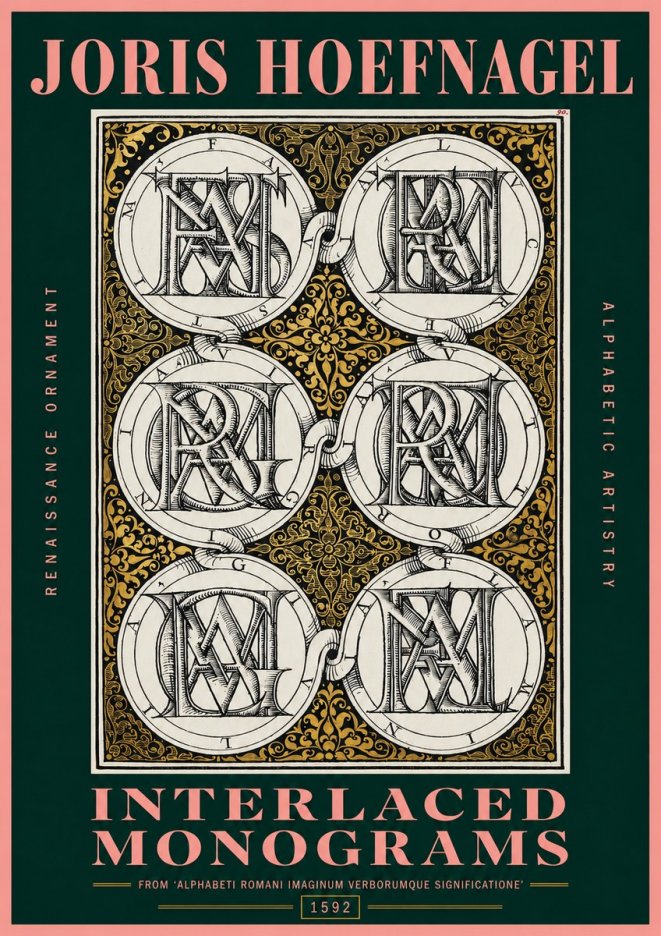 Joris Hoefnagel Interlaced Monograms No2 - Affiche