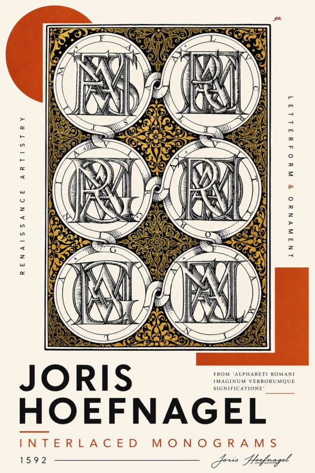 Joris Hoefnagel Interlaced Monograms No4 - Affiche