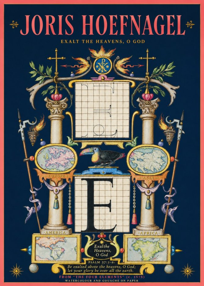 Joris Hoefnagel Exalt the Heavens, O God No2 - Affiche