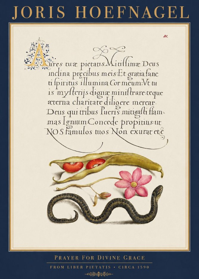 Joris Hoefnagel Prayer for Divine Grace No3 - Affiche