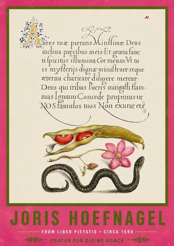 Joris Hoefnagel Prayer for Divine Grace No4 - Affiche