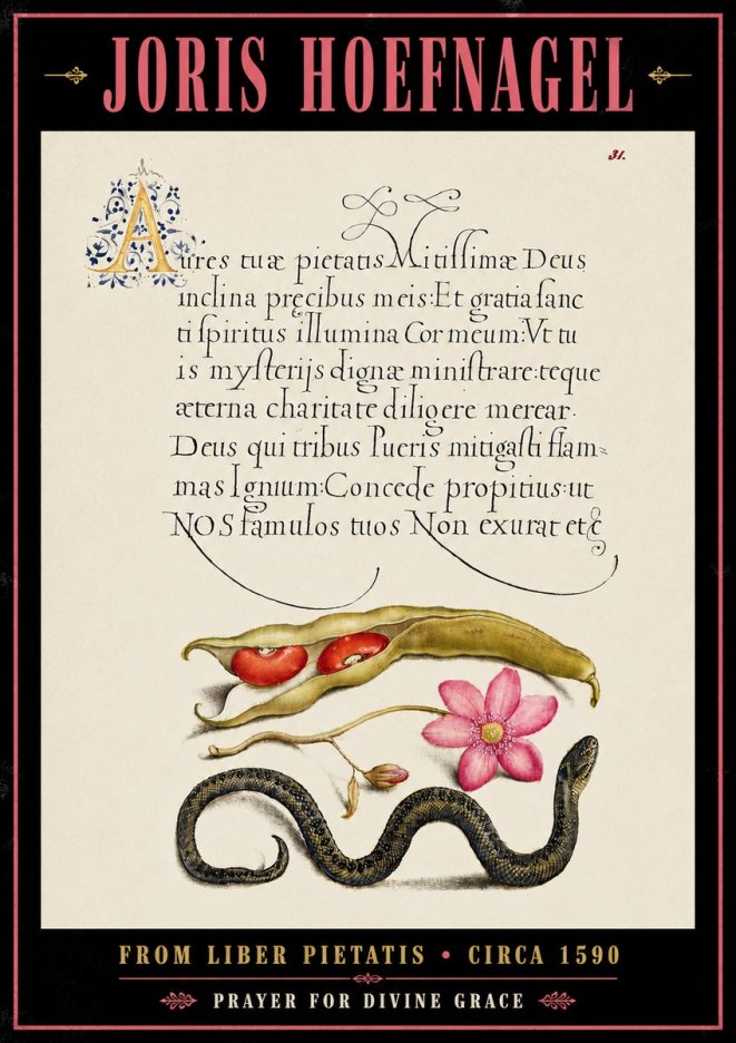 Joris Hoefnagel Prayer for Divine Grace No6 - Affiche