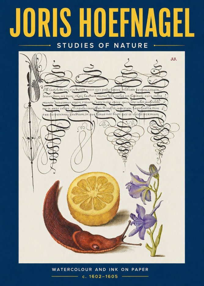 Joris Hoefnagel Studies of Nature No2 - Affiche