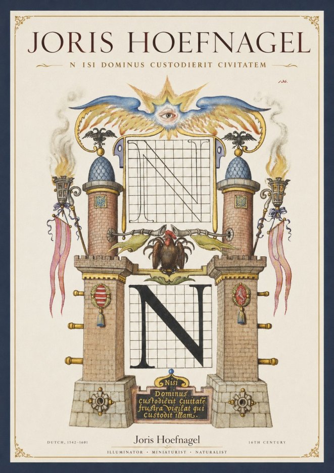 Joris Hoefnagel The Letter N No2 - Affiche