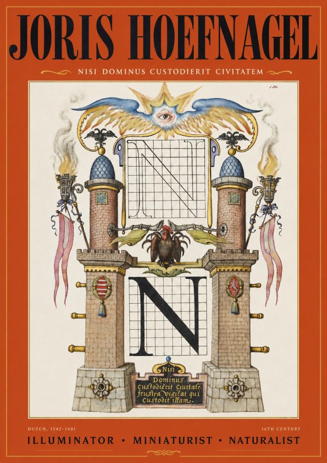 Joris Hoefnagel The Letter N No3 - Affiche