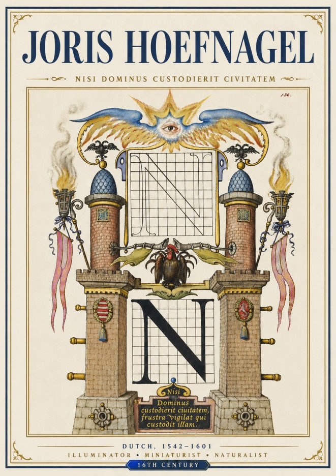Joris Hoefnagel The Letter N No5 - Affiche
