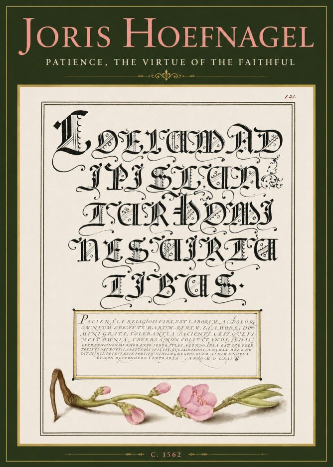 Joris Hoefnagel Calligraphic Alphabet from a Book of Lettering No5 - Affiche